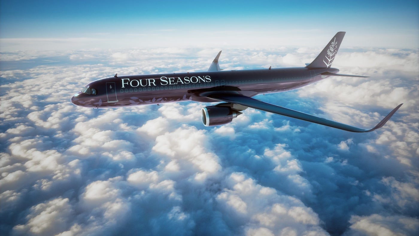 Four Season Reveals 2022 Private Jet Itineraries Abroad Custom Airbus A321LR