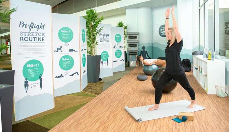 Yoga At Airport Lounge